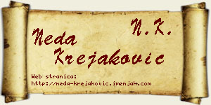 Neda Krejaković vizit kartica